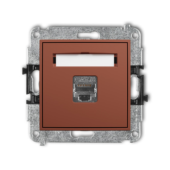 KARLIK ICON 63IGK-5 Mechanizm gniazda komputerowego pojedynczego 1xRJ45, kat. 6, ekranowany,  8-stykowy