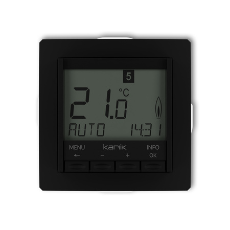 KARLIK DECO 12DRT-3.1 Mechanizm uniwersalnego elektronicznego tygodniowego regulatora temperatury (podświetlenie białe)