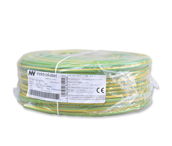 Przewód linka kabel H07V-K LGY 10mm2 450/750 V żółto-zielony ELEKTROKABEL 50mb 5907702814148