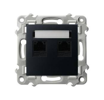 OSPEL SZAFIR GPK-2Z/K/m/33 Gniazdo komputerowe podwójne, kat. 5e MMC