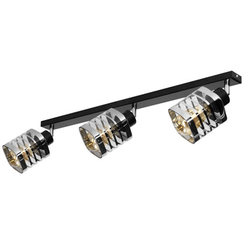 SIENA 3P E27, oprawa ścienno-sufitowa, max. 3x60W, czarna, listwa