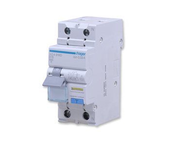 Hager ADA916D RCBO Wyłącznik różnicowoprądowy 1P+N 6kA B 16A/30mA Typ A