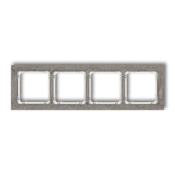 KARLIK DECO 28-0-DRB-4 Ramka uniwersalna poczwórna - beton (ramka: ciemnoszary; spód: biały)