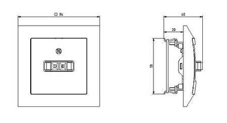 Ospel impresja GG-1Y/m/27 Gniazdo głośnikowe pojedyncze ecru