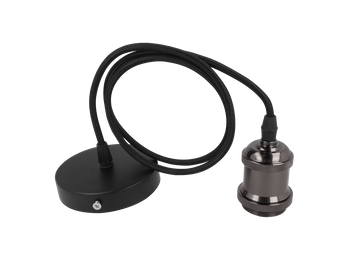 LED line® Oprawa zwieszana 1xE27 aluminium perłowa czerń