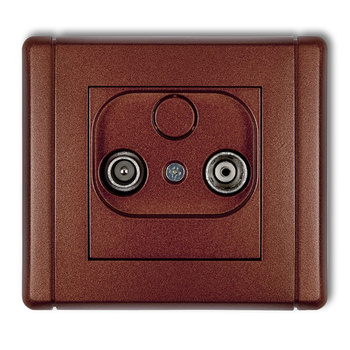 KARLIK FLEXI 9FG6K  Gniazdo abonenckie RTV końcowe w szeregu gniazd przelotowych 6dB