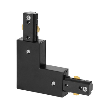 Łącznik kątowy 90 stopni "L", do szynoprzewodów, czarny