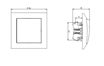 Ospel impresja ŁP-1Y/m/23 Łącznik jednobiegunowy tytan