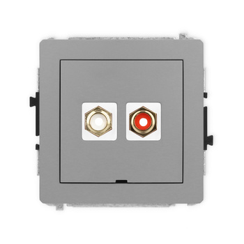 KARLIK DECO 27DGRCABO-2  Gniazdo podwójne RCA