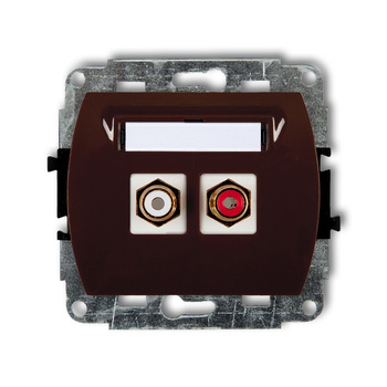 KARLIK TREND 4GRCA-2  Gniazdo podwójne RCA (typu cinch - biały i czerwony