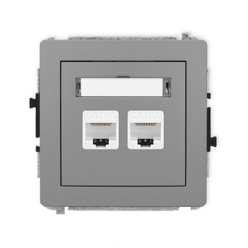 KARLIK DECO 27DGK-8  Gniazdo komputerowe podwójne 2xRJ45