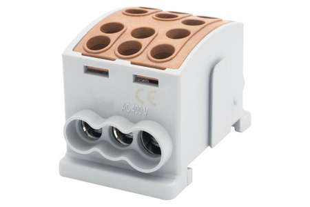 F-ELEKTRO F2.0361 Zacisk HLK 100A-3 (1x25,2x16 / 1x25,2x16)-brązowy