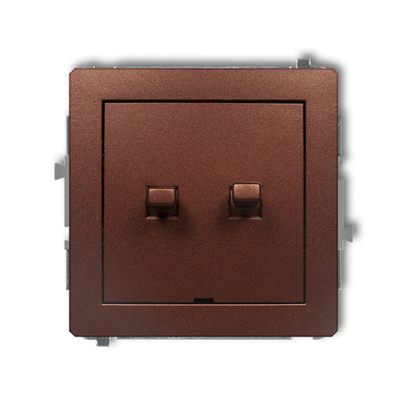 KARLIK DECO 9DWPUS-44.1 Łacznik zwierny świecznikowy  w stylu amerykańskim (dwa klawisze bez piktogramów