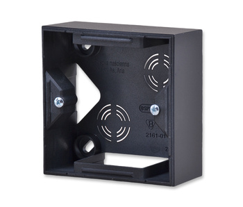 OSPEL AS PNP-1G/33 Puszka naścienna pojedyncza czarny metalik