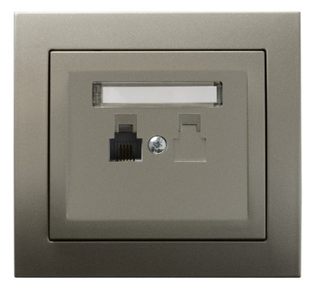 OSPEL KIER GPT-1W/45 Gniazdo telefoniczne pojedyncze satyna