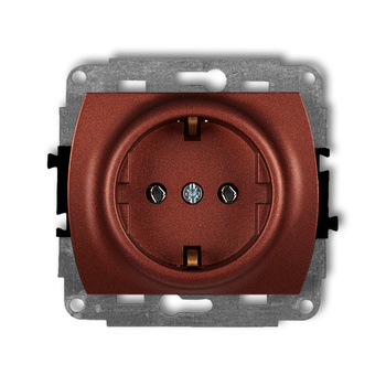 KARLIK TREND 9GP-1s Mechanizm gniazda pojedynczego z uziemieniem SCHUKO 2P+Z (bez przesłon torów prądowych)