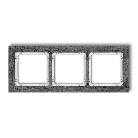 KARLIK DECO 11-0-DRB-3 Ramka uniwersalna potrójna - beton (ramka: antracytowa; spód: biały)