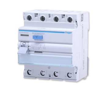 HAGER ACDS463D Wył. różnicowoprądowy 3P+N 63A/30mA Typ A QuickConnect
