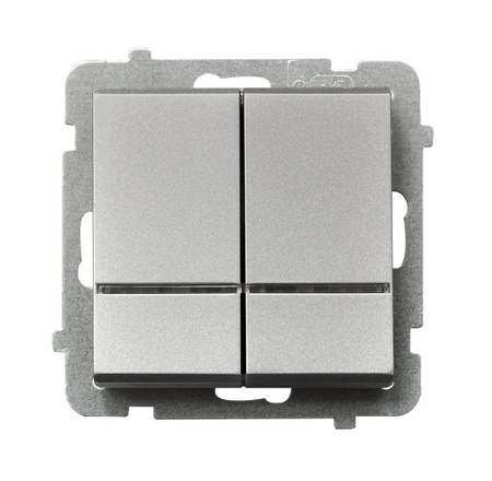 OSPEL SONATA ŁP-2RS/m/38 Łącznik dwugrupowy świecznikowy podświetlany