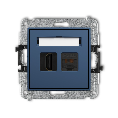 KARLIK ICON 64IGHK Mechanizm gniazda pojedynczego HDMI 2.0, 4K + gniazda komp. poj. 1xRJ45, kat. 5e, 8-stykowy