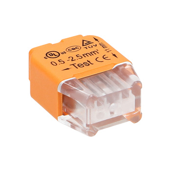 Złączka instalacyjna wciskana 2-przewodowa; na drut 0,75-2,5mm²; IEC 300V/24A; Blister 10 szt.