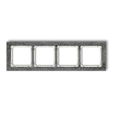 KARLIK DECO 11-0-DRB-4 Ramka uniwersalna poczwórna - beton (ramka: antracytowa; spód: biały)