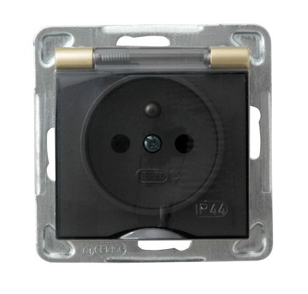OSPEL IMPRESJA GPH-1YZ/m/28/d Gniazdo bryzgoszczelne z/u IP-44 złoto