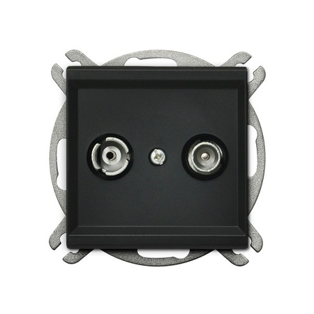 OSPEL SONATA GPA-RK/m/33 Gniazdo RTV końcowe czarny metalik