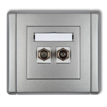 KARLIK FLEXI 7FGF-2.1  Gniazdo antenowe podwójne typu F (SAT) pozłacane