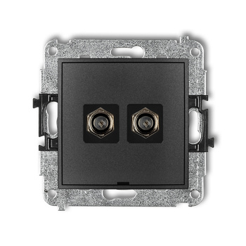 KARLIK ICON 11IGFBO-2  Gniazdo antenowe podwójne typu F (SAT) niklowany