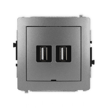 KARLIK DECO 11DGUSBBO-2  Gniazdo podwójne 2xUSB A-A 2.0