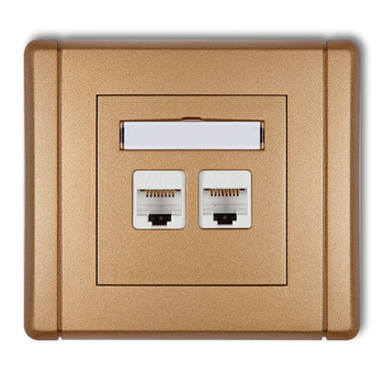 KARLIK FLEXI 8FGK-6   Gniazdo komputerowe podwójne 2xRJ45