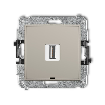 KARLIK ICON 60IGUSBBO-1 Mechanizm gniazda pojedynczego USB A-A 2.0, bez pola opisowego