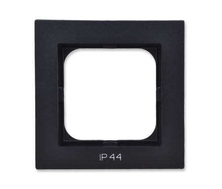 OSPEL AS RH-1G/33 Ramka pojedyncza do łączników IP44 czarny metalik