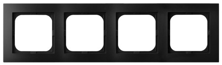 OSPEL AS R-4G/33 Ramka poczwórna 4-krotna czarny metalik