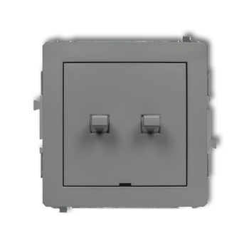 KARLIK DECO 27DWPUS-10.21 Łącznik jednobiegunowy  ze schodowym w stylu amerykańskim (dwa klawisze bez piktogramów