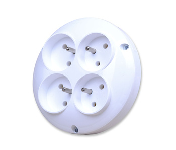 Plastrol R-41 BIAŁY Rozgałęźnik 4-gn z uziemieniem 4x2P+Z T-10832