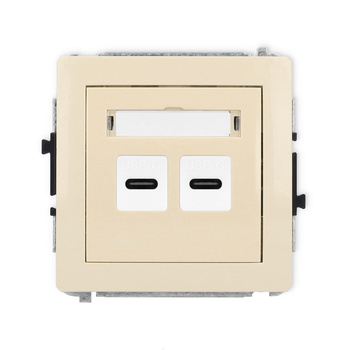 KARLIK DECO 1DGUSB-8  Gniazdo podwójne 2xUSB C-C