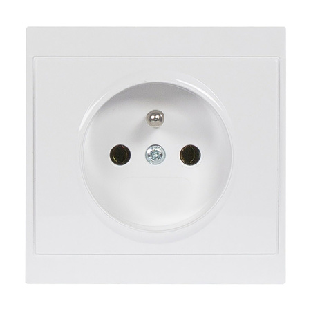 Gniazdo pojedyncze p/t 2P+Z Luna, 16A, 250V, PT-16L, biały