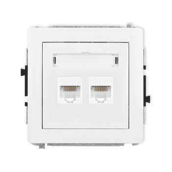 KARLIK DECO 25DGK-2  Gniazdo komputerowe podwójne 2xRJ45