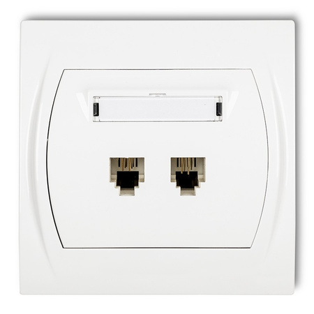 KARLIK LOGO LGT-2  Gniazdo telefoniczne podwójne 2xRJ11