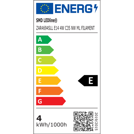 ŻARÓWKA E14 LED FILAME 4W NW ML C35 ŚWIEC.4694