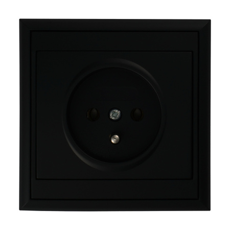 Gniazdo pojedyncze p/t 2P+Z Luna, 16A, 250V, PT-16L, czarny