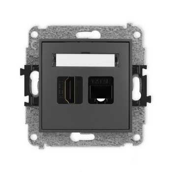 KARLIK MINI 28MGHK  Gniazdo pojedyńcze  HDMI 2.0 + gniazda komp. poj. 1xRJ45