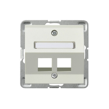 OSPEL IMPRESJA GPK-2YS/p/27 Obudowa gniazda podwójnego Keystone skośna