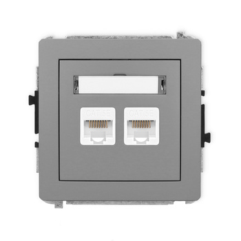 KARLIK DECO 27DGK-2  Gniazdo komputerowe podwójne 2xRJ45