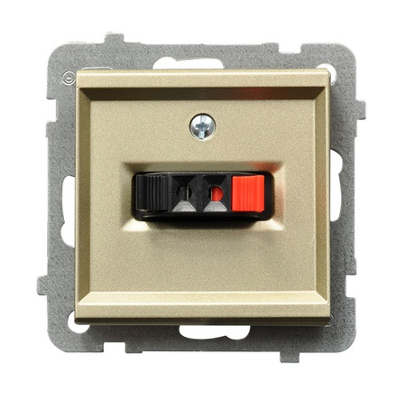 OSPEL SONATA GG-1R/m/39 Gniazdo głośnikowe pojedyncze złoto