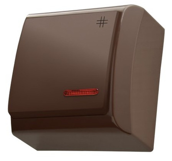 Ospel bis ŁN-4BS/24 Łącznik krzyżowy z podświetleniem brąz