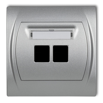 KARLIK LOGO 7LGM-2P  Gniazdo multimedialne podwójne bez modułu (standard Keystone)