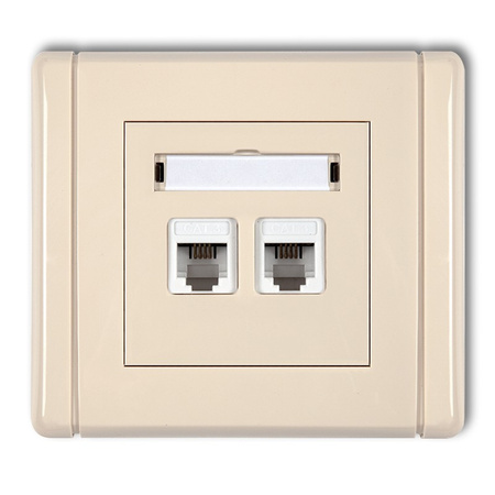 KARLIK FLEXI 1FGT-2 Gniazdo telefoniczne podwójne 2xRJ11